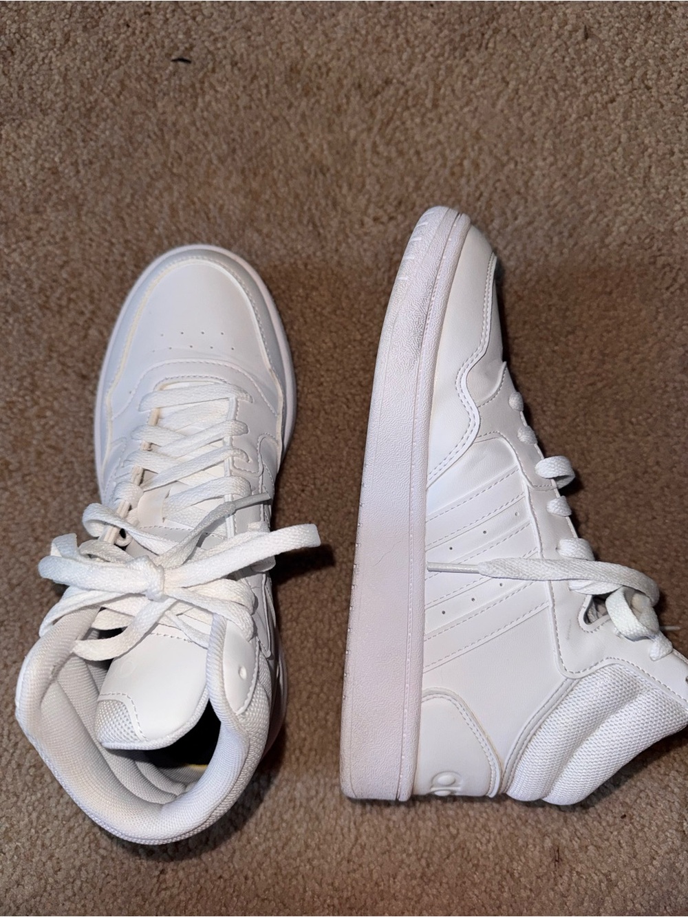 adidas White Women's High-Top Sneakers